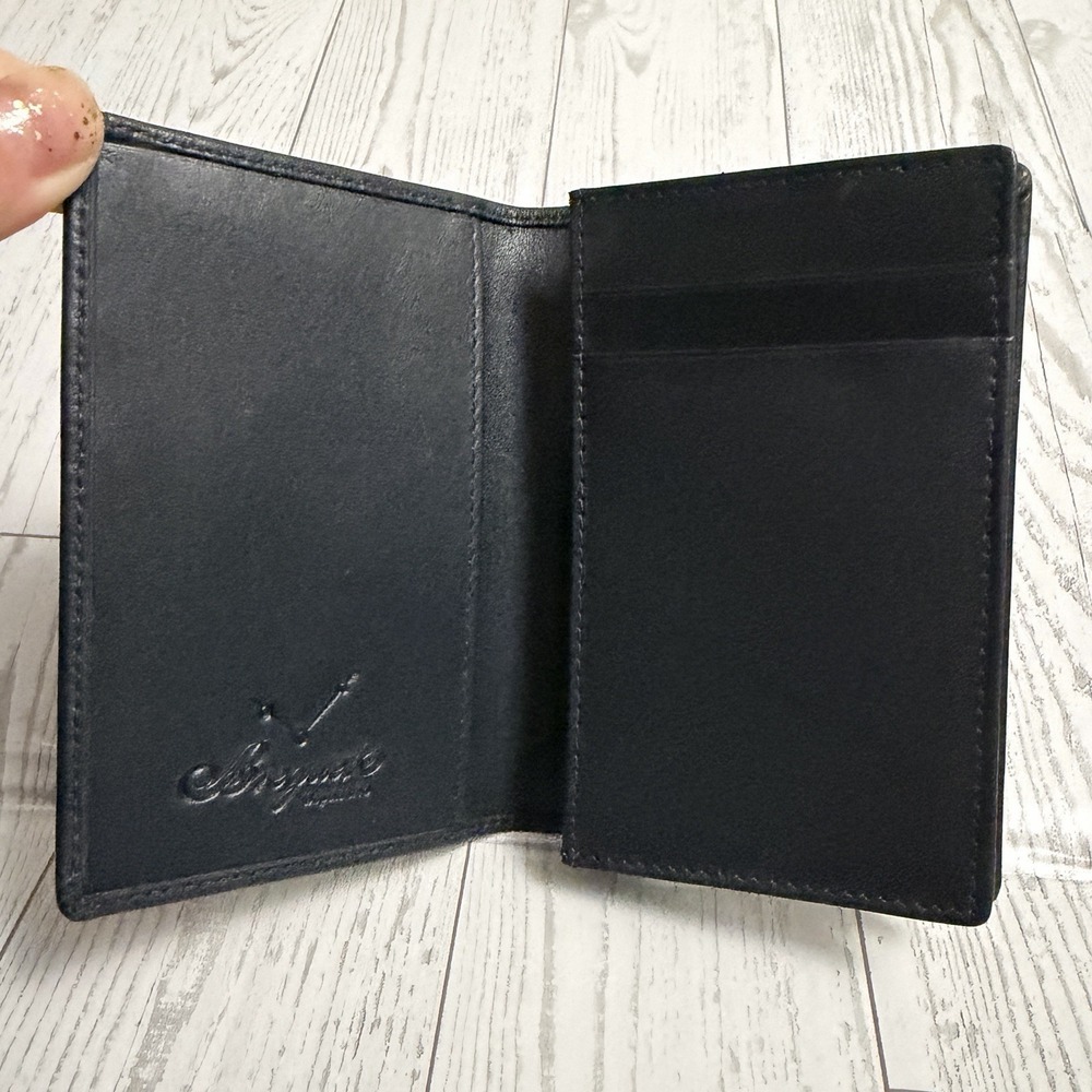 Breguet Folded Card Wallet Black Leather Bifold